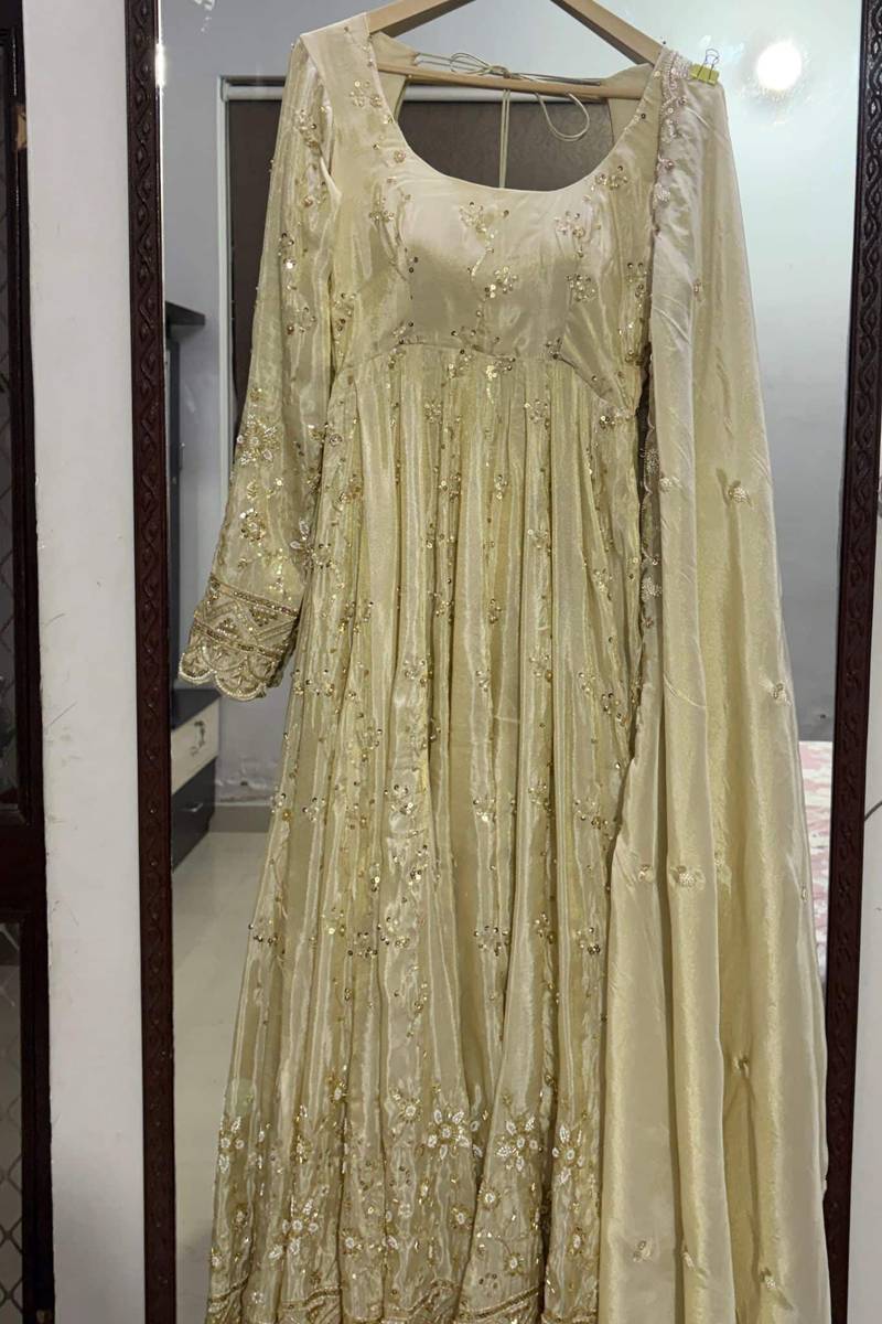 Luxe Ivory Heavy Embroidered Suit Set