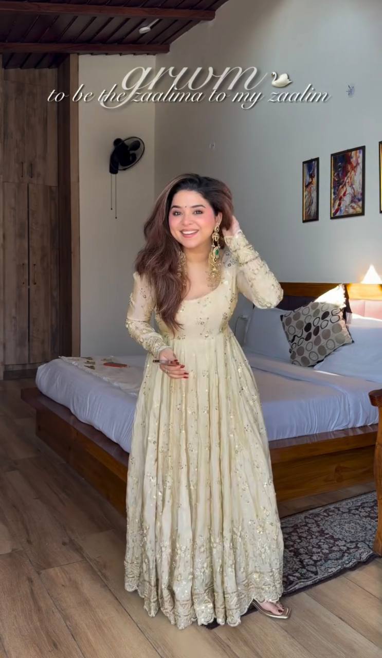 Luxe Ivory Heavy Embroidered Suit Set