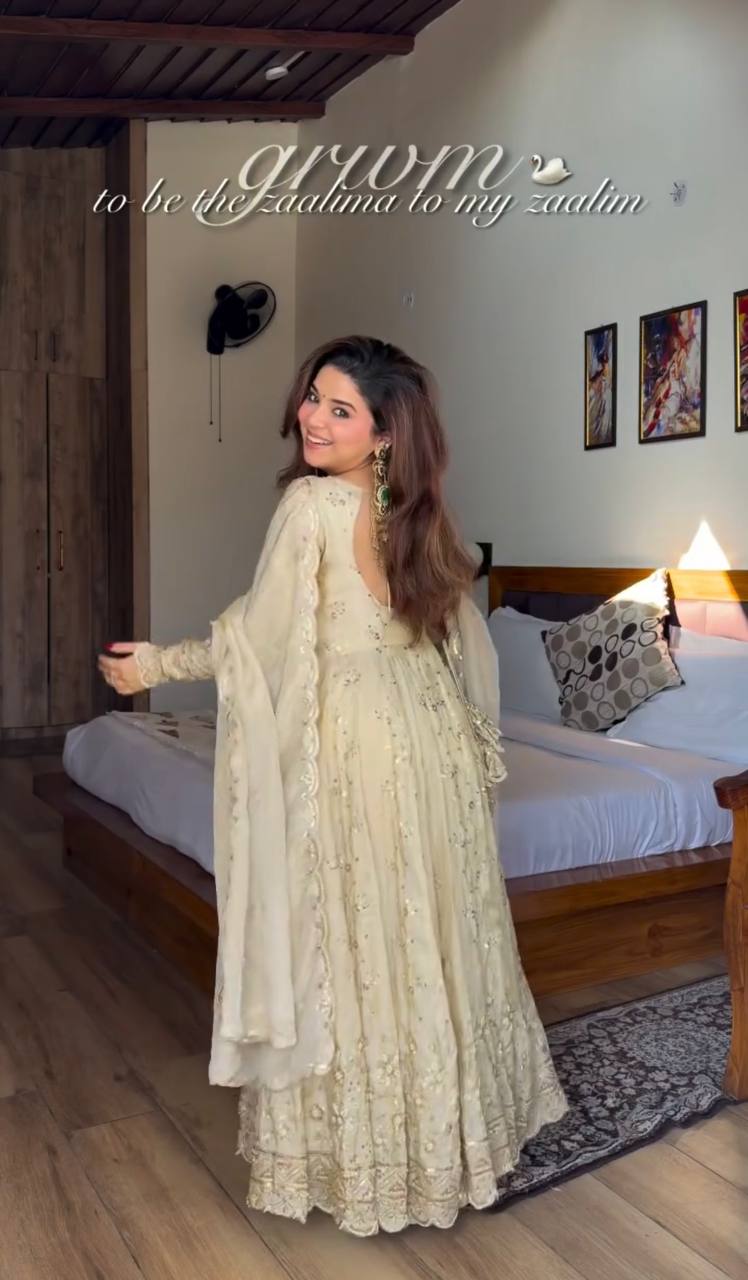 Luxe Ivory Heavy Embroidered Suit Set