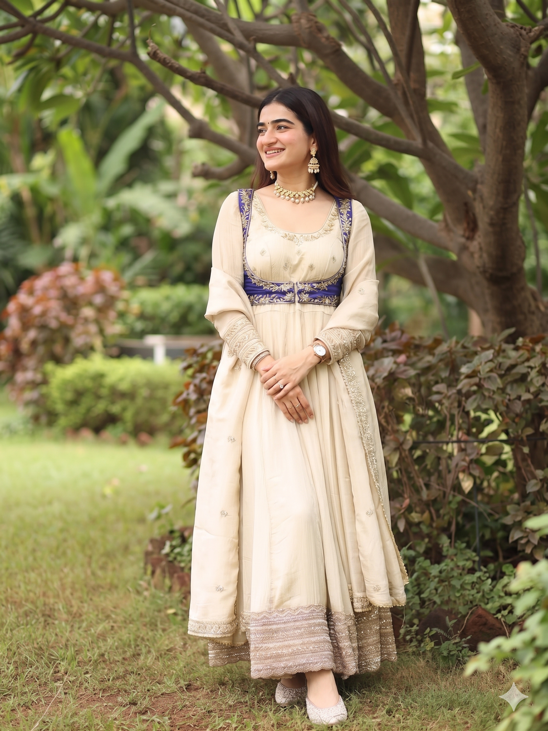 Kiara Ivory Anarkali Set