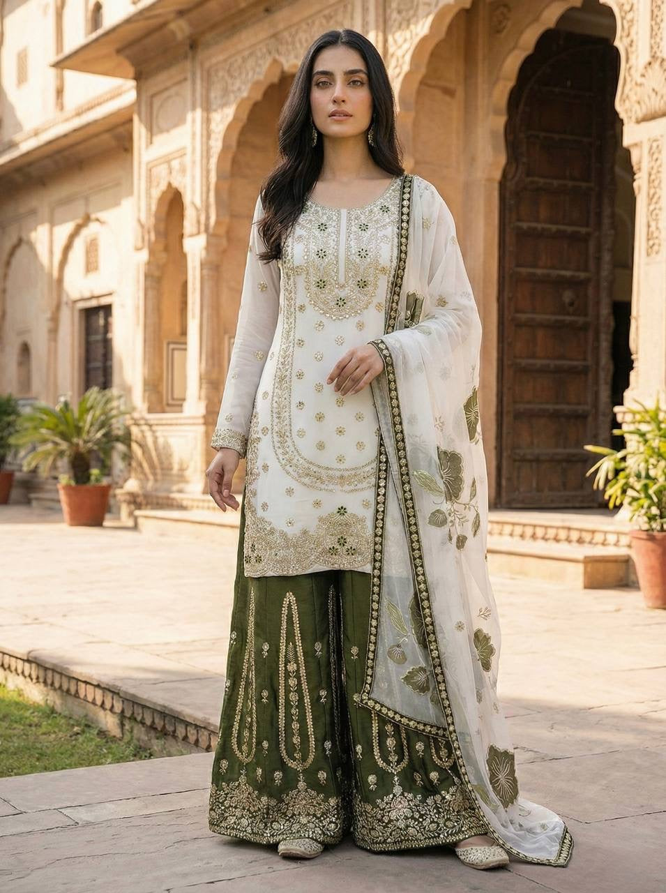 Ruhani Emerald Traditional Ethnic Set