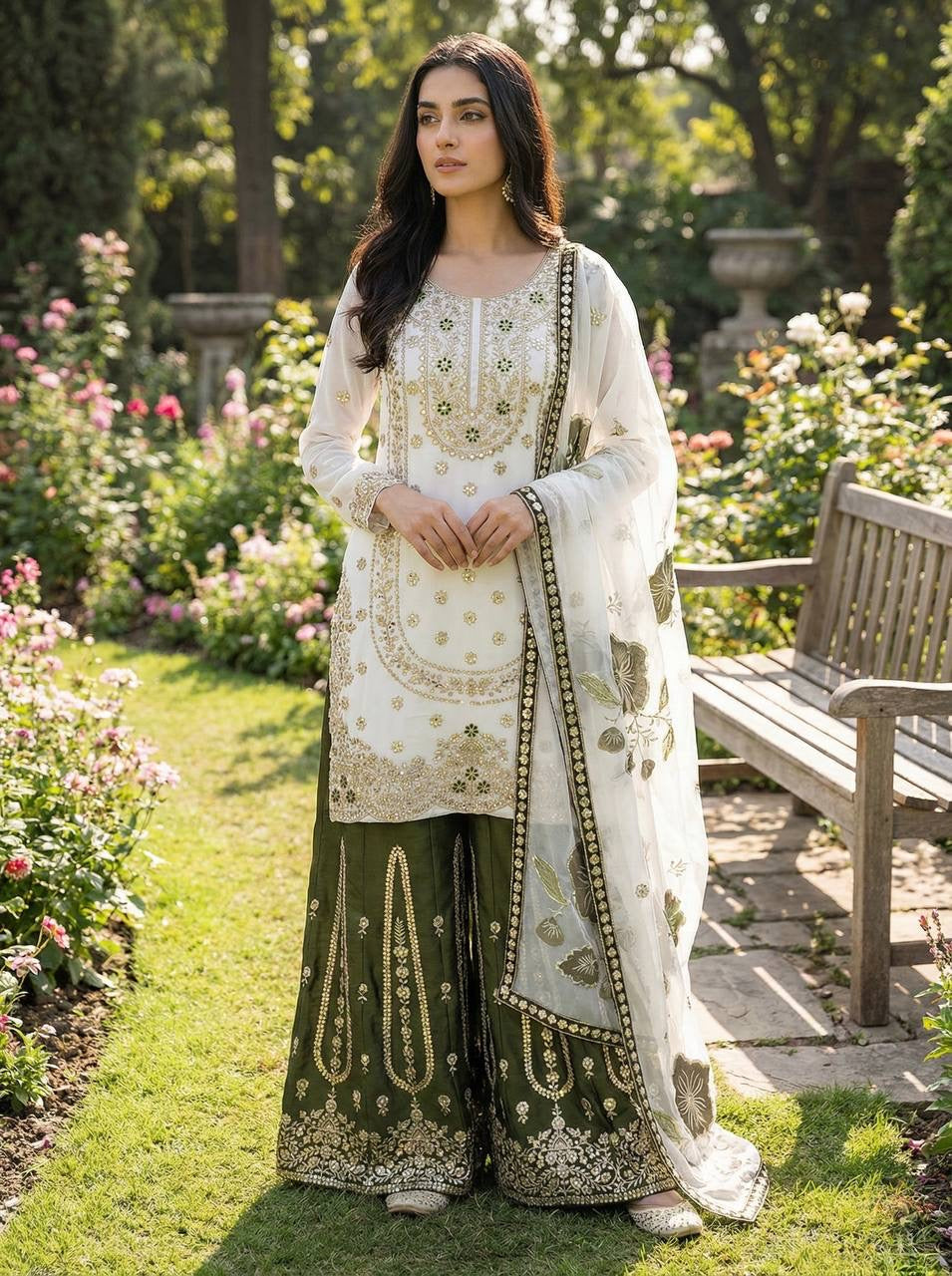 Ruhani Emerald Traditional Ethnic Set