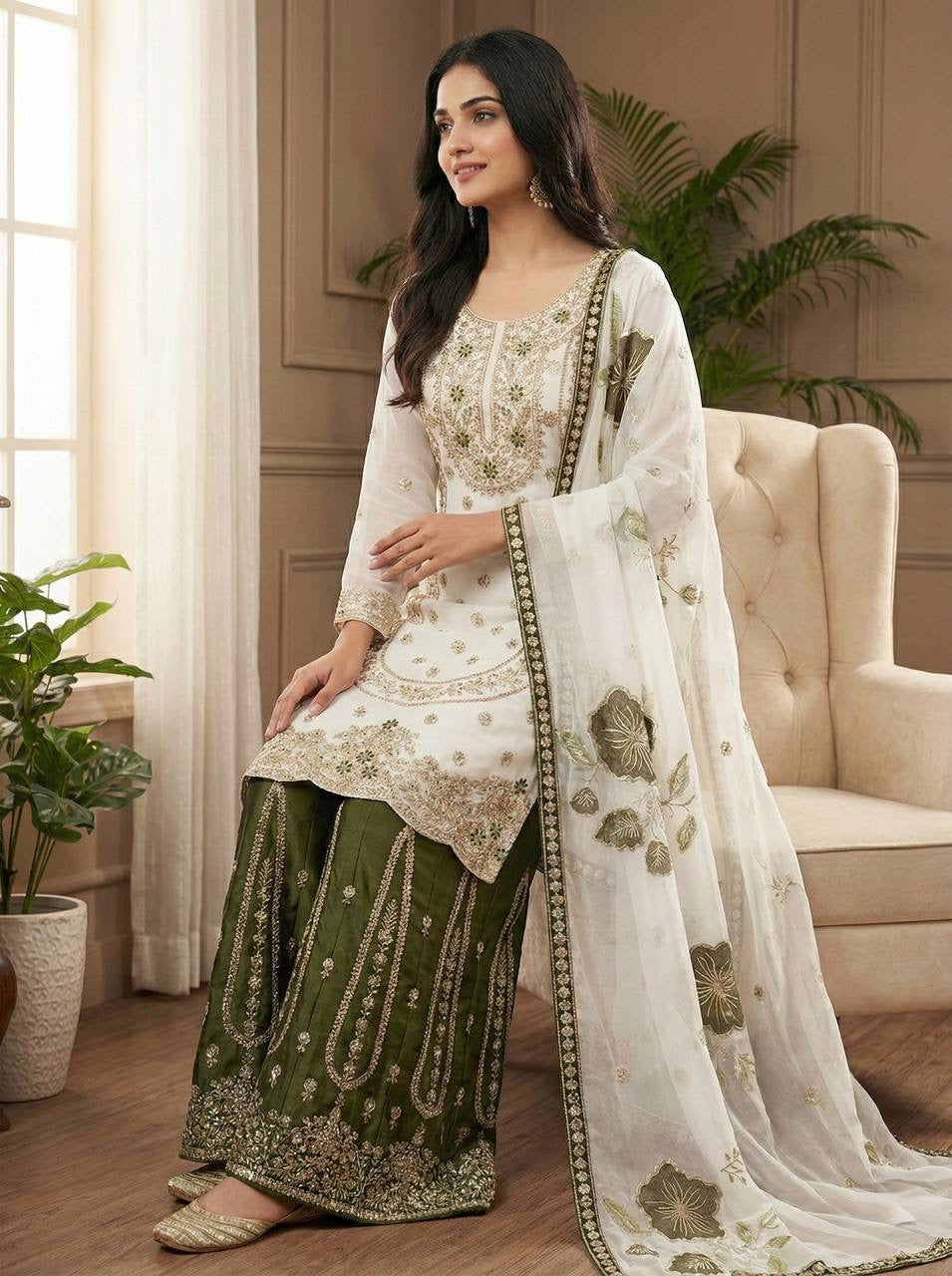Ruhani Emerald Traditional Ethnic Set