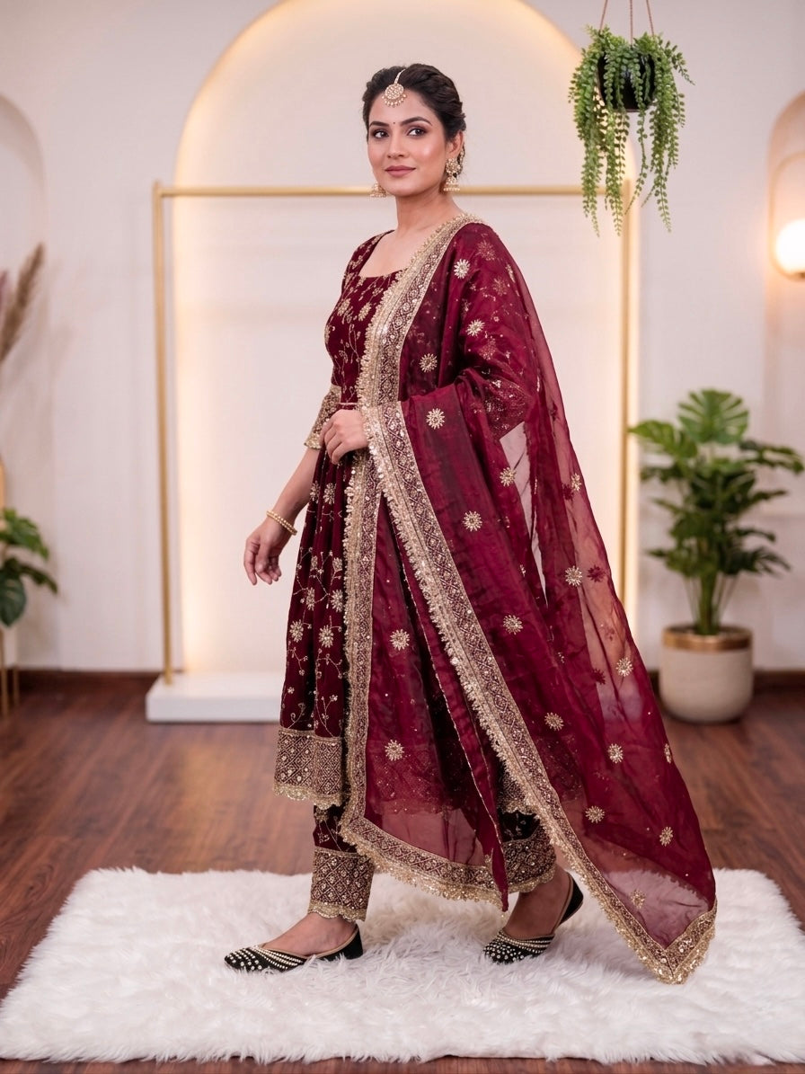 Meher Noor Royal Anarkali Set