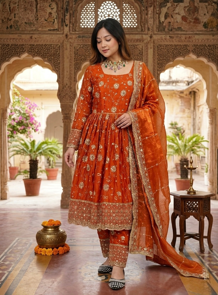 Meher Noor Royal Anarkali Set