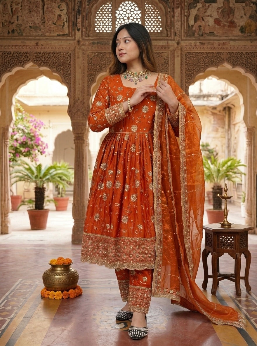 Meher Noor Royal Anarkali Set