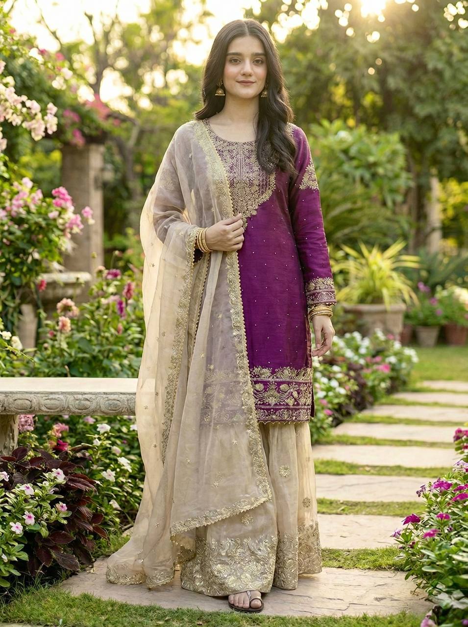 Zymera Dori Luxe Palazzo Set