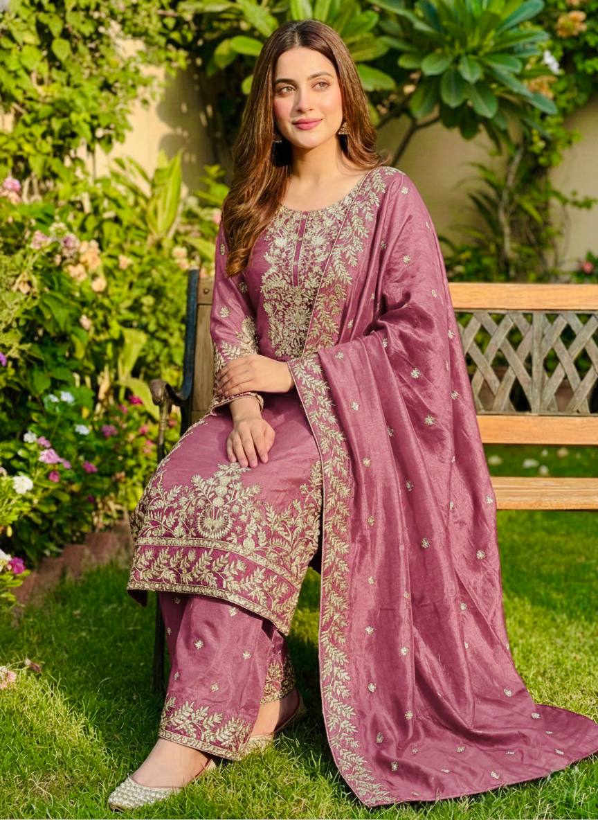 Zynera Gmy Silk Luxe Palazzo Set