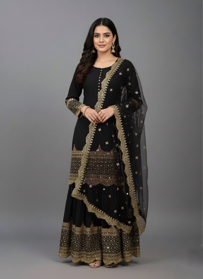 Zarvisha Georgette Potli Sharara Set