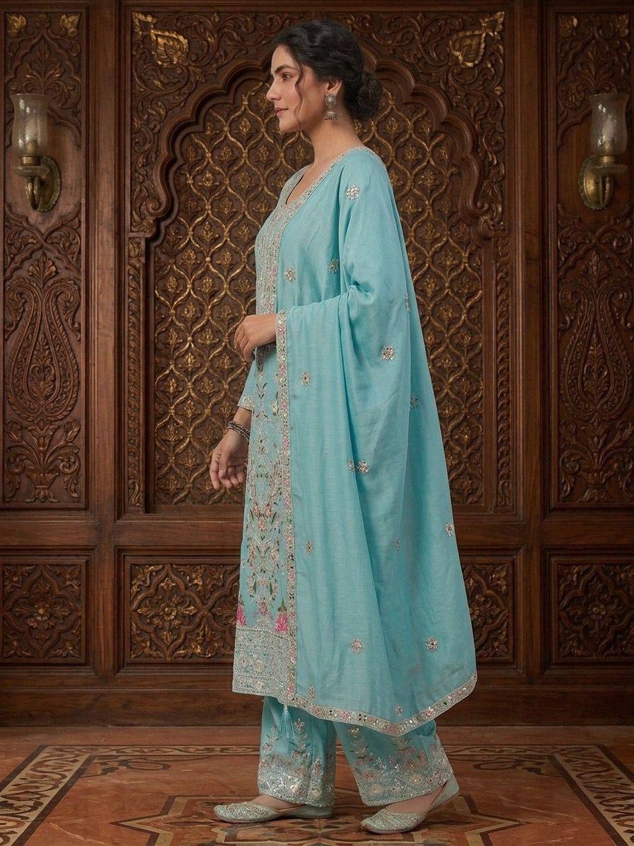 Nooraya Coding Sequence Chinnon Silk Palazzo Set