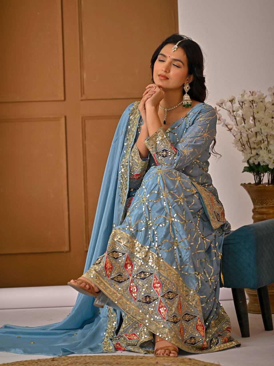 Myra Ethnic Glam Sharara Set