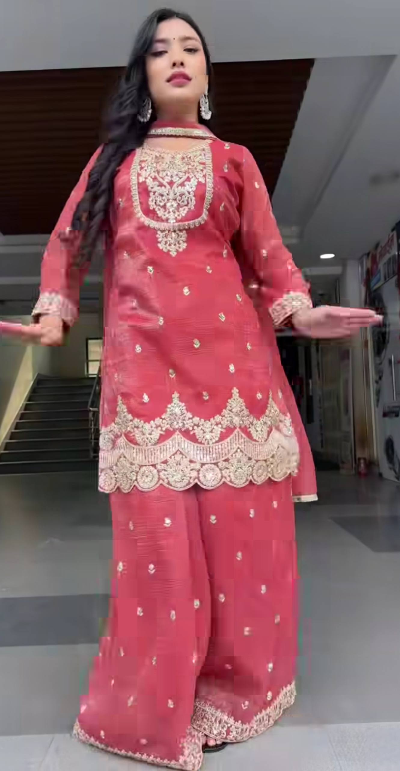 Zelvara Shine Sharara Set