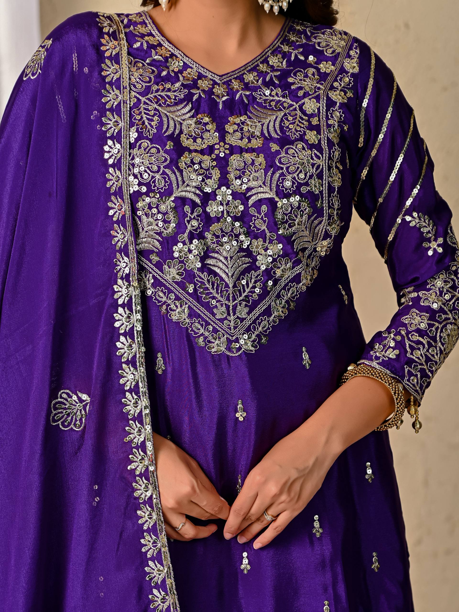 Azelra Chinnon Zari Lehenga Set