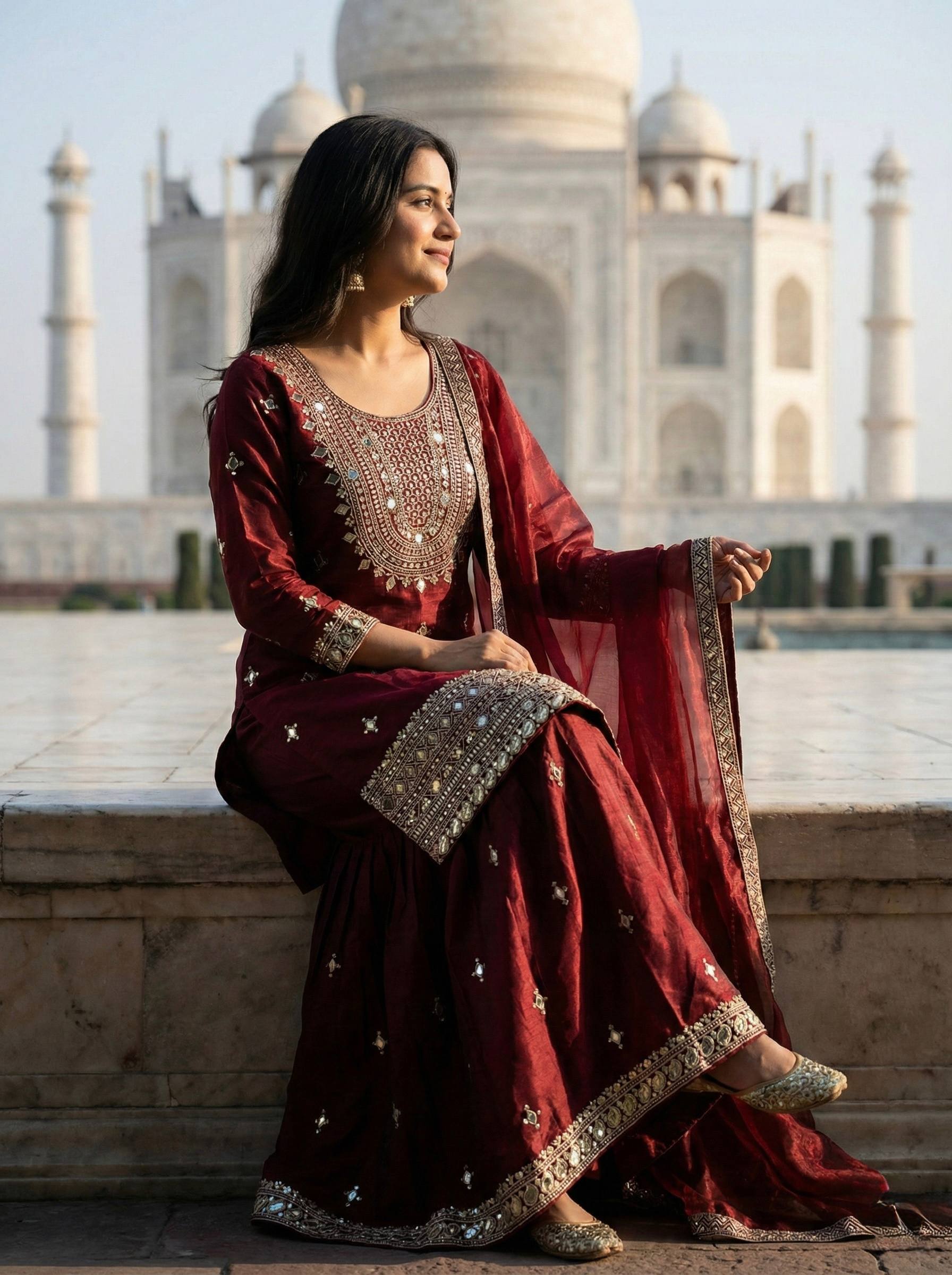 Mirzara Mirror Glow Sharara Set