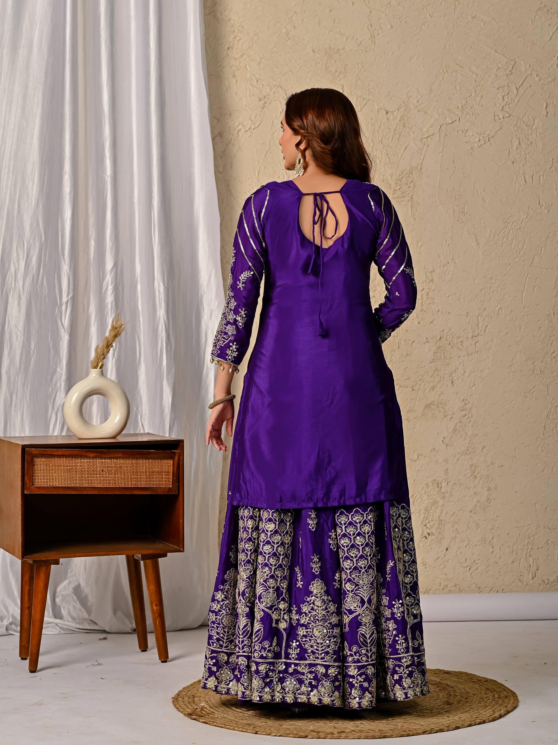 Azelra Chinnon Zari Lehenga Set