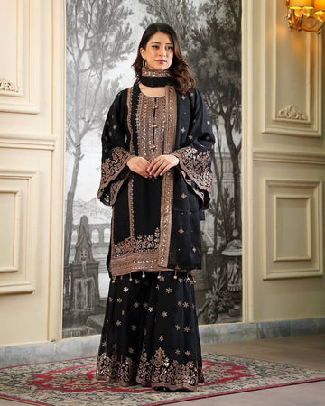 Eira Zohra Embroidered Fendy Sharara Suit Set