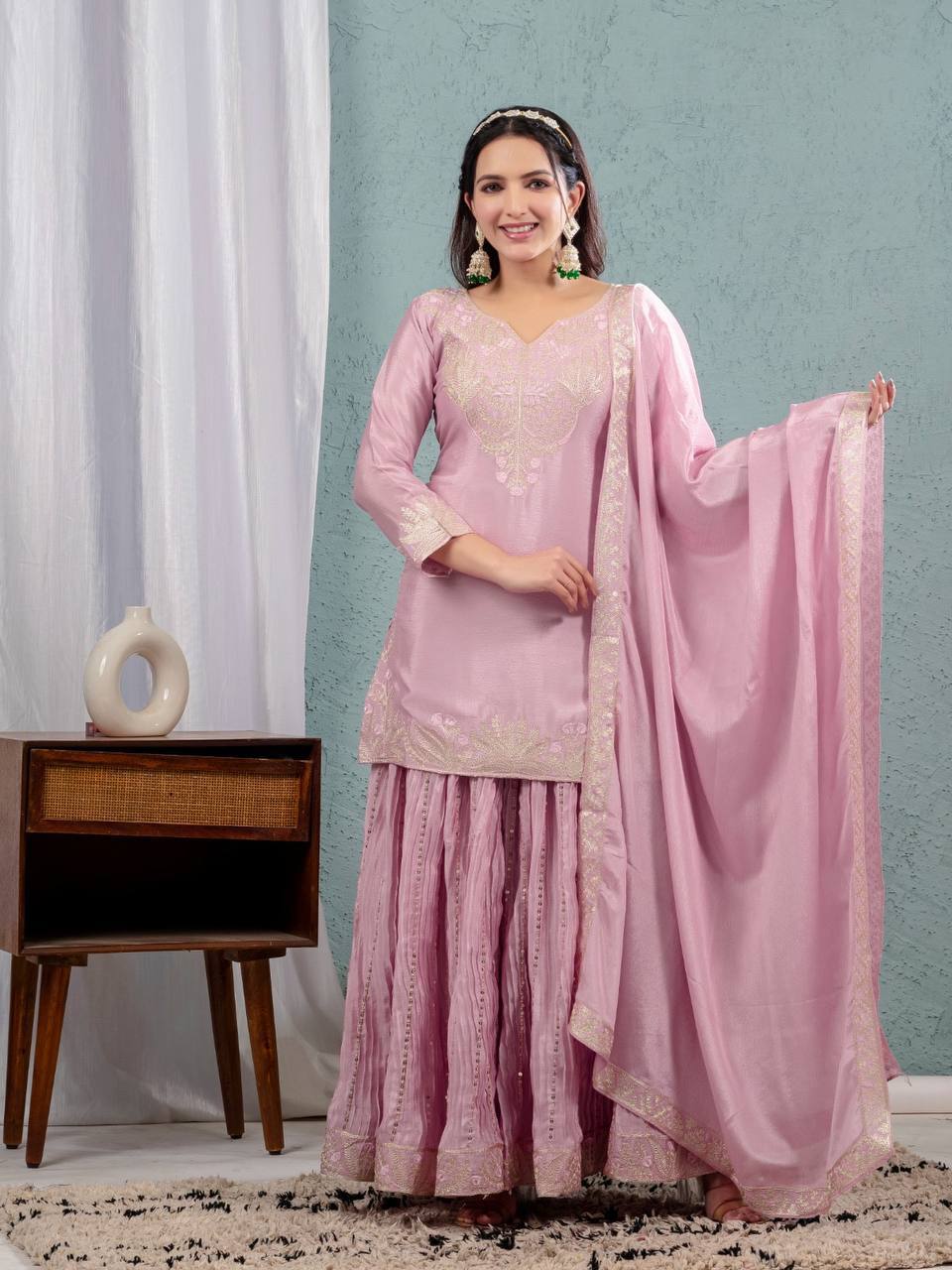 Zarevia Chinnon Code Sharara Set