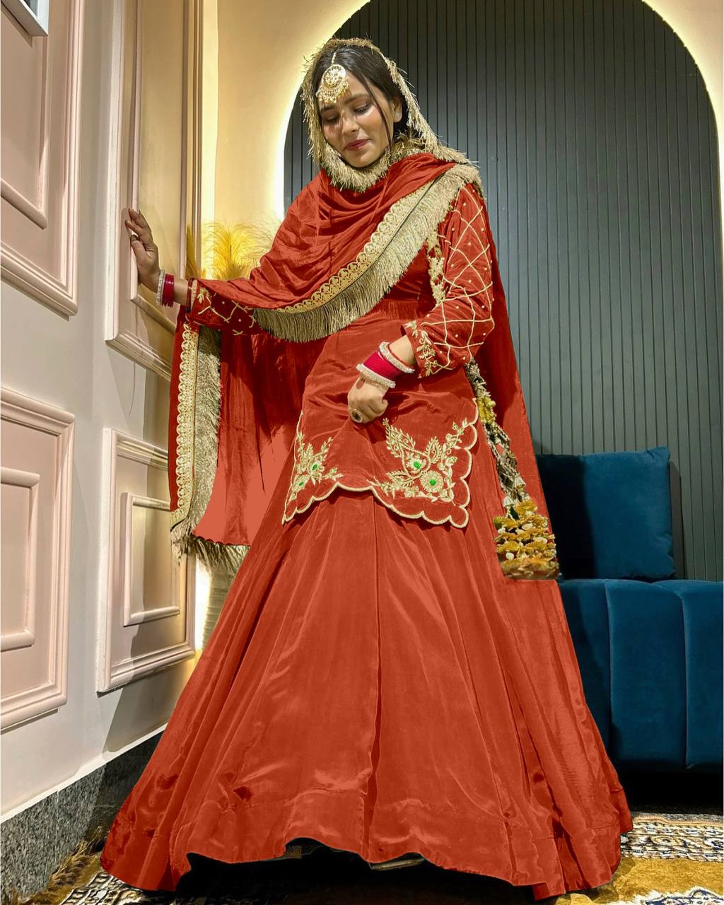 Meherza Luxe Crepe Lehenga Set
