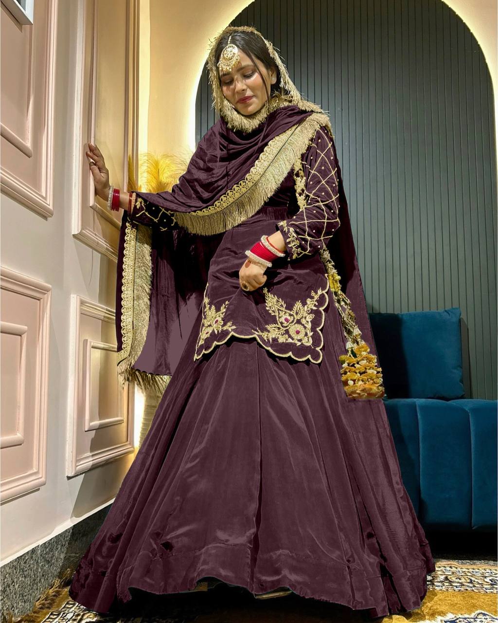 Meherza Luxe Crepe Lehenga Set