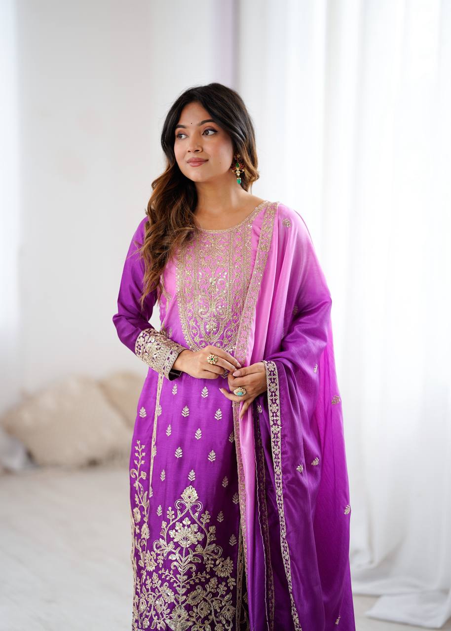 Aaliya Shaded Grace Sharara Set