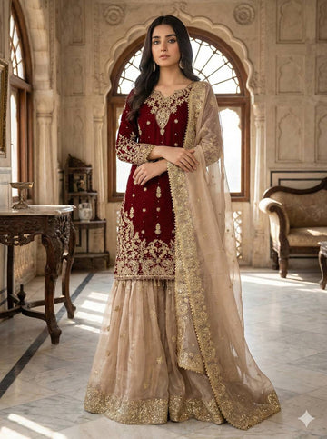 Azirra Dori Spark Sharara Set