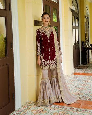 Velnira Dori Glow Sharara Set