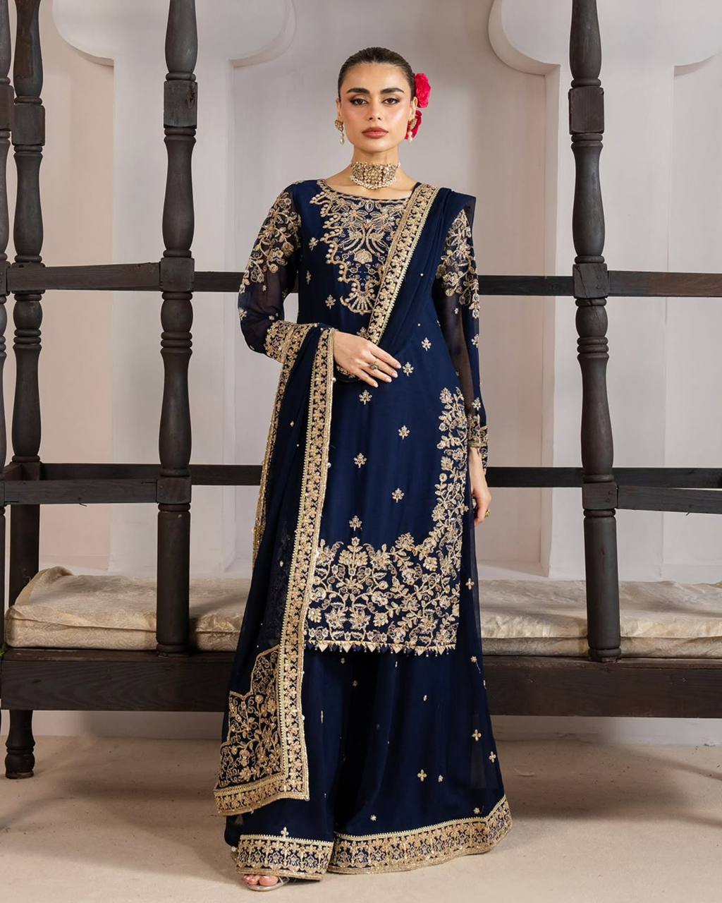 Zari Elegance Silk Palazzo Set