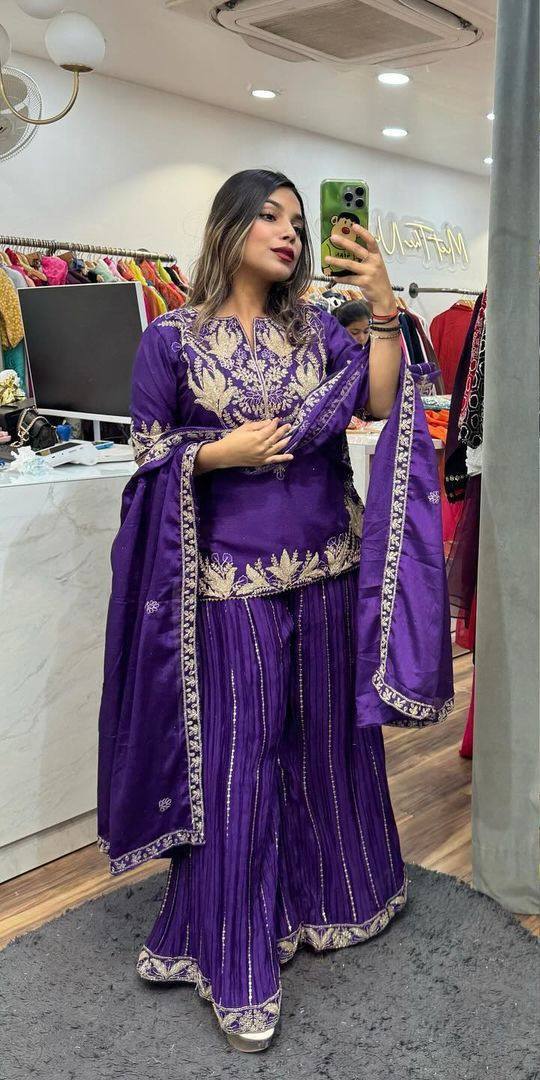 Zarevia Chinnon Code Sharara Set