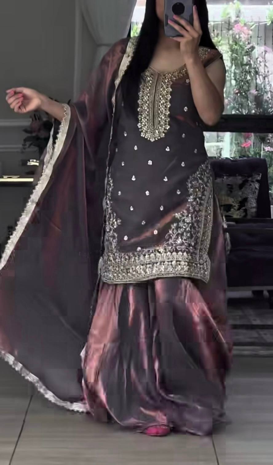Alyra Fandy Silk Grace Sharara Set