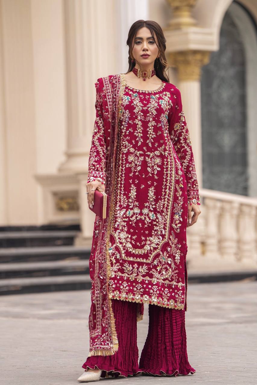 Zynara Georgette Beads Palazzo Set