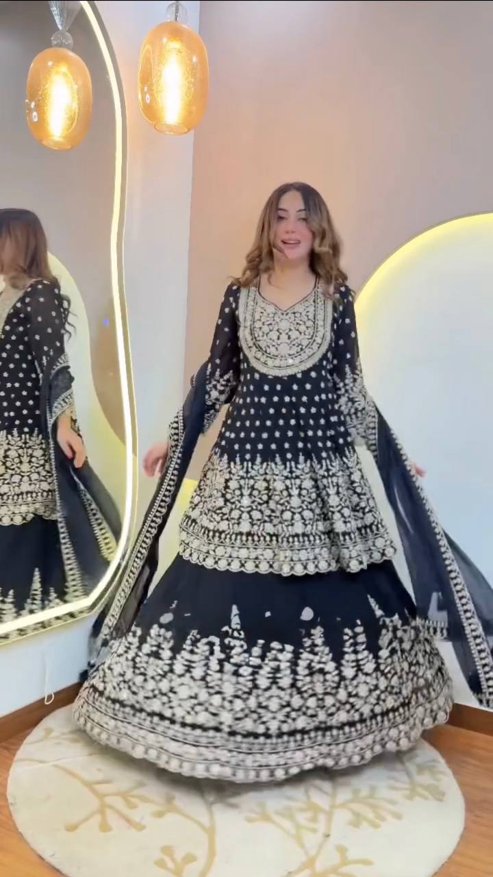 Zynesha Georgette Coding Lehenga Set