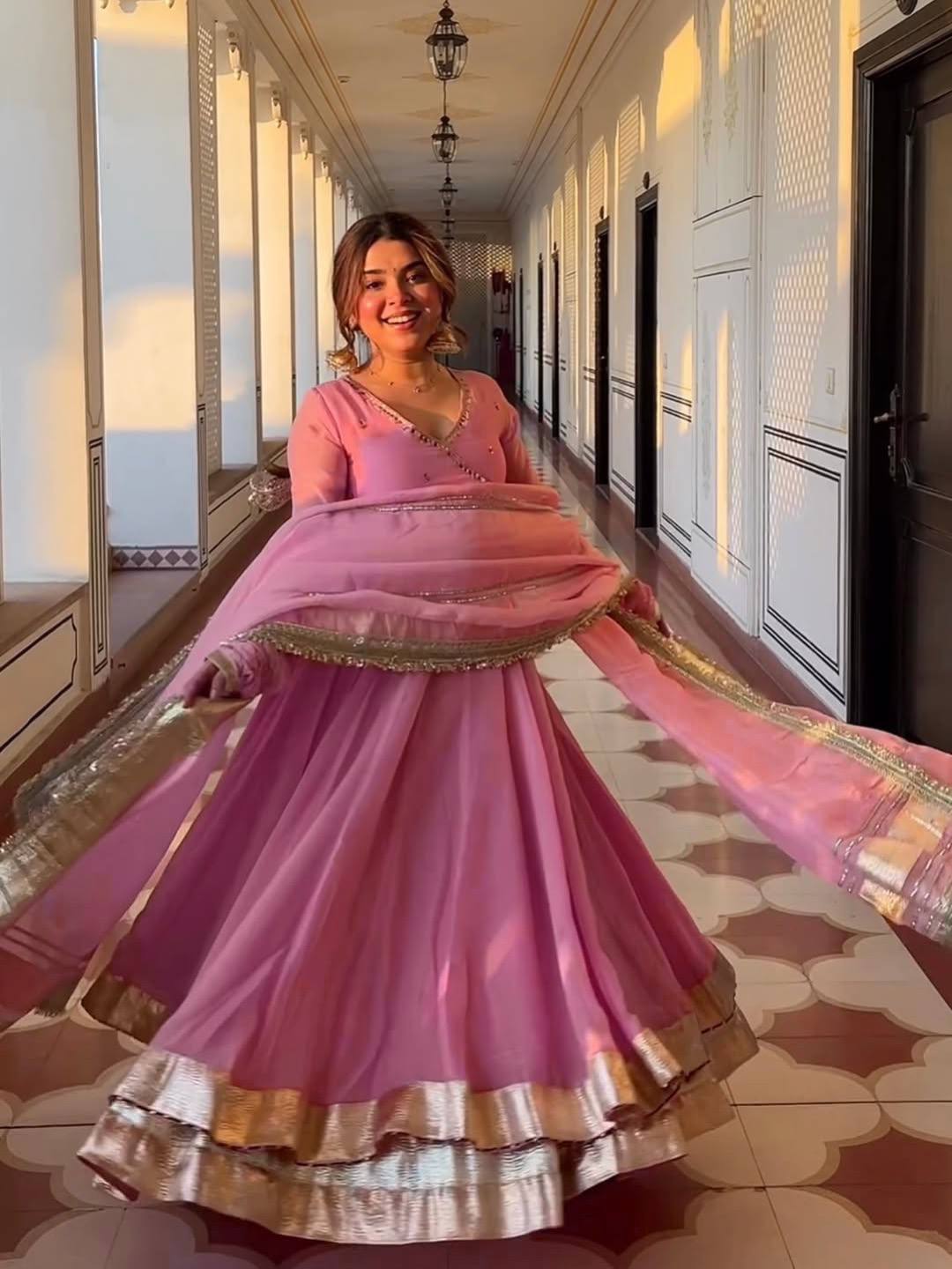 Zehvara Tabby Organza Anarkali Set