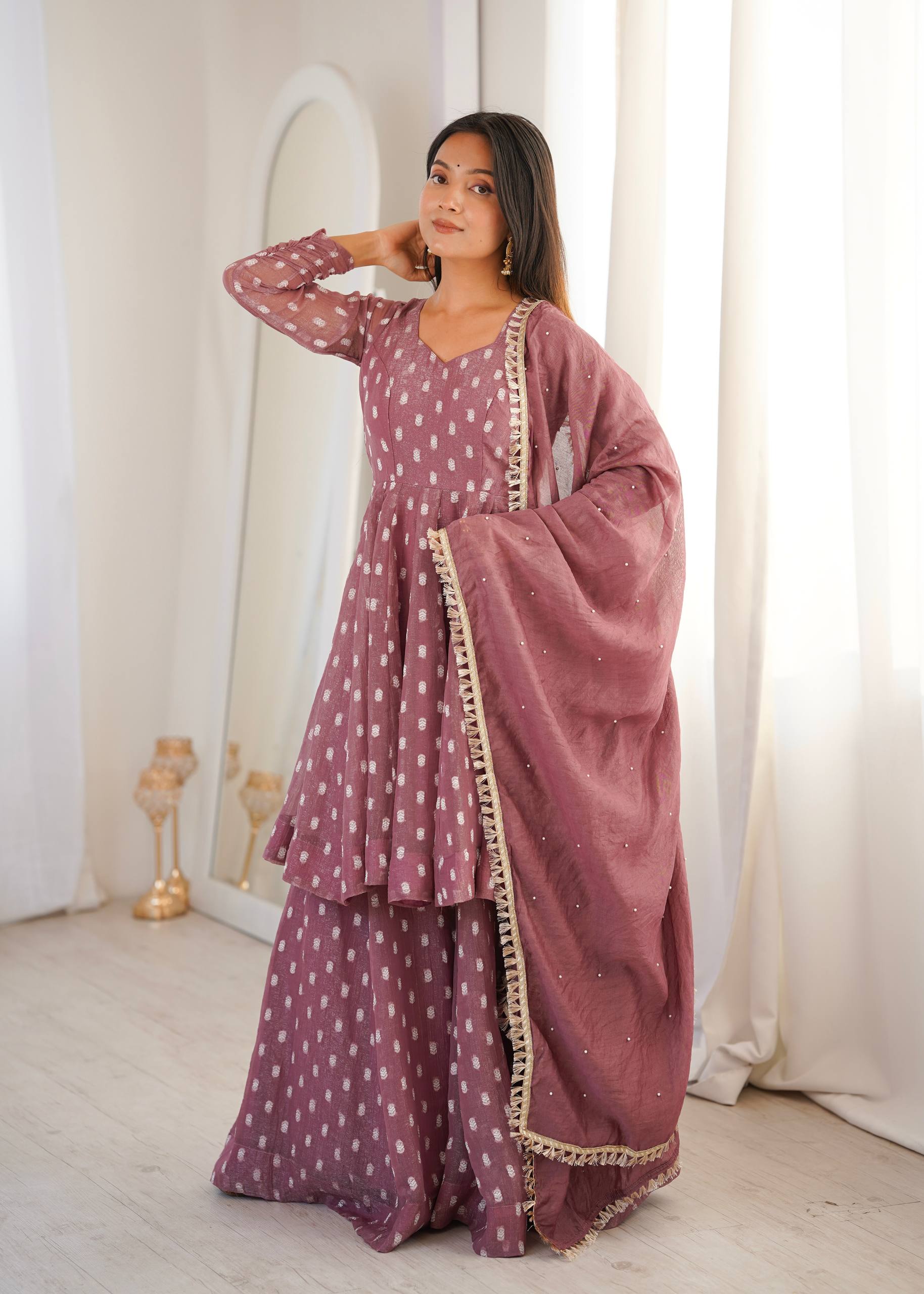 Saanvi Crunchy Silk Sharara Set
