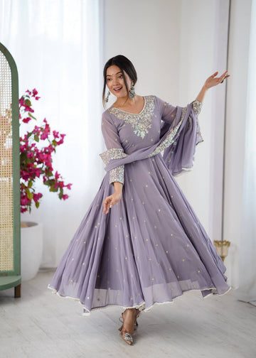 Meher Rainbow Sequence Anarkali Gown Set