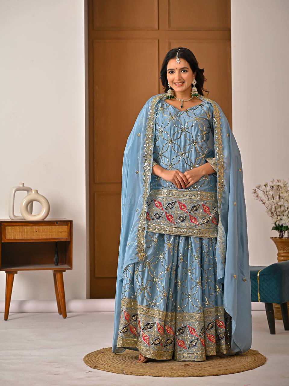 Myra Ethnic Glam Sharara Set