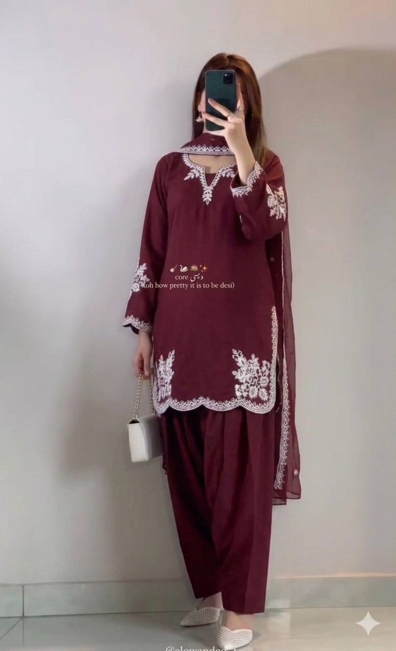Zoya Roman Cotton Farshi Salwar Set