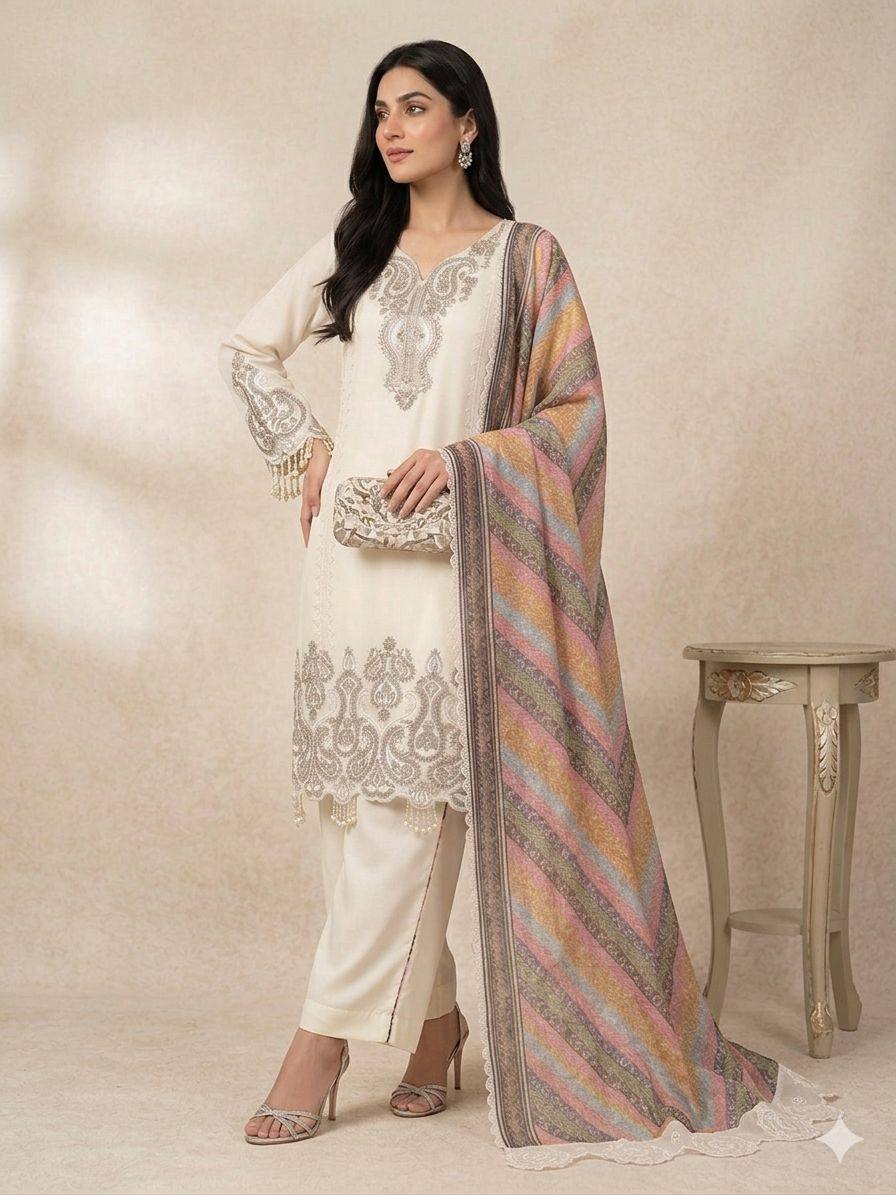 Hridya Sequence Embroidered Straight Kurta Set