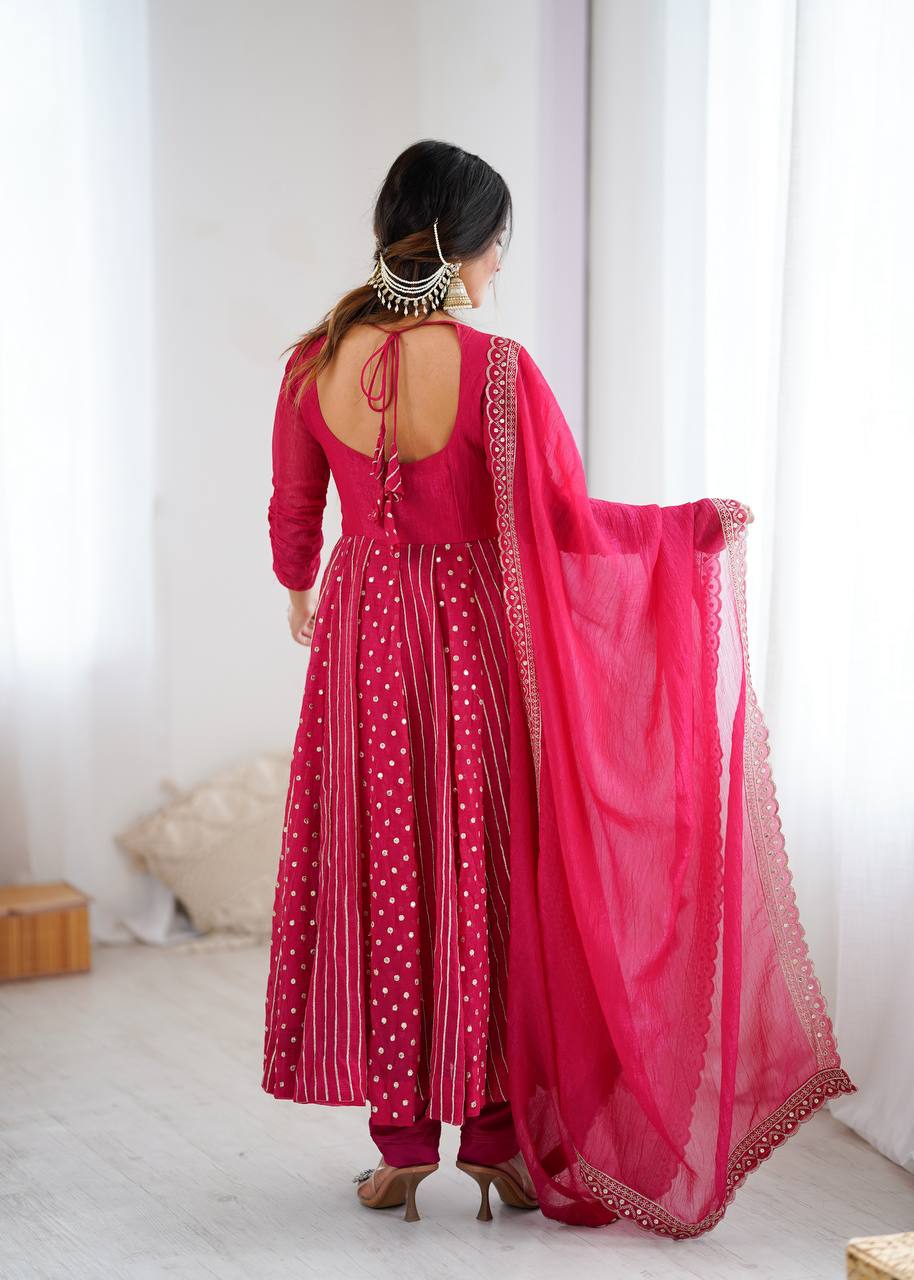 Ravelya Roman Silk Flair Suit Set