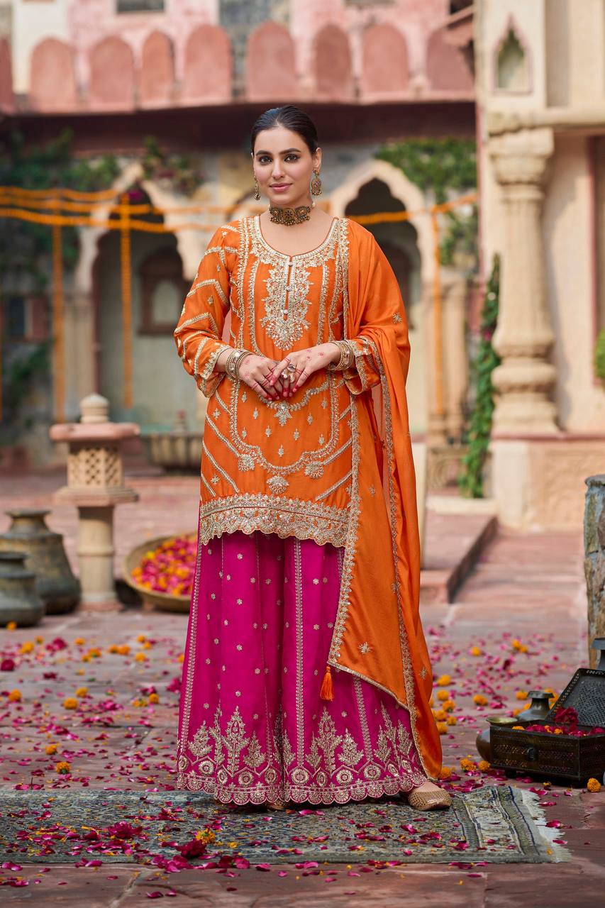 Nyra Shimmer Grace Sharara Set