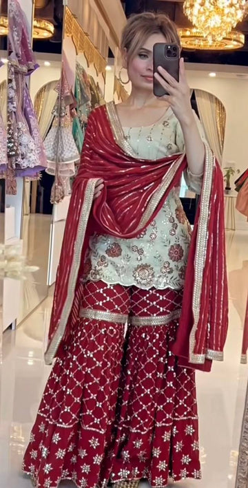 Zyvera Shine Sharara Set