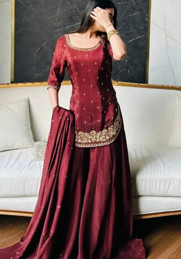 Avenira Silk Charm Palazzo Set