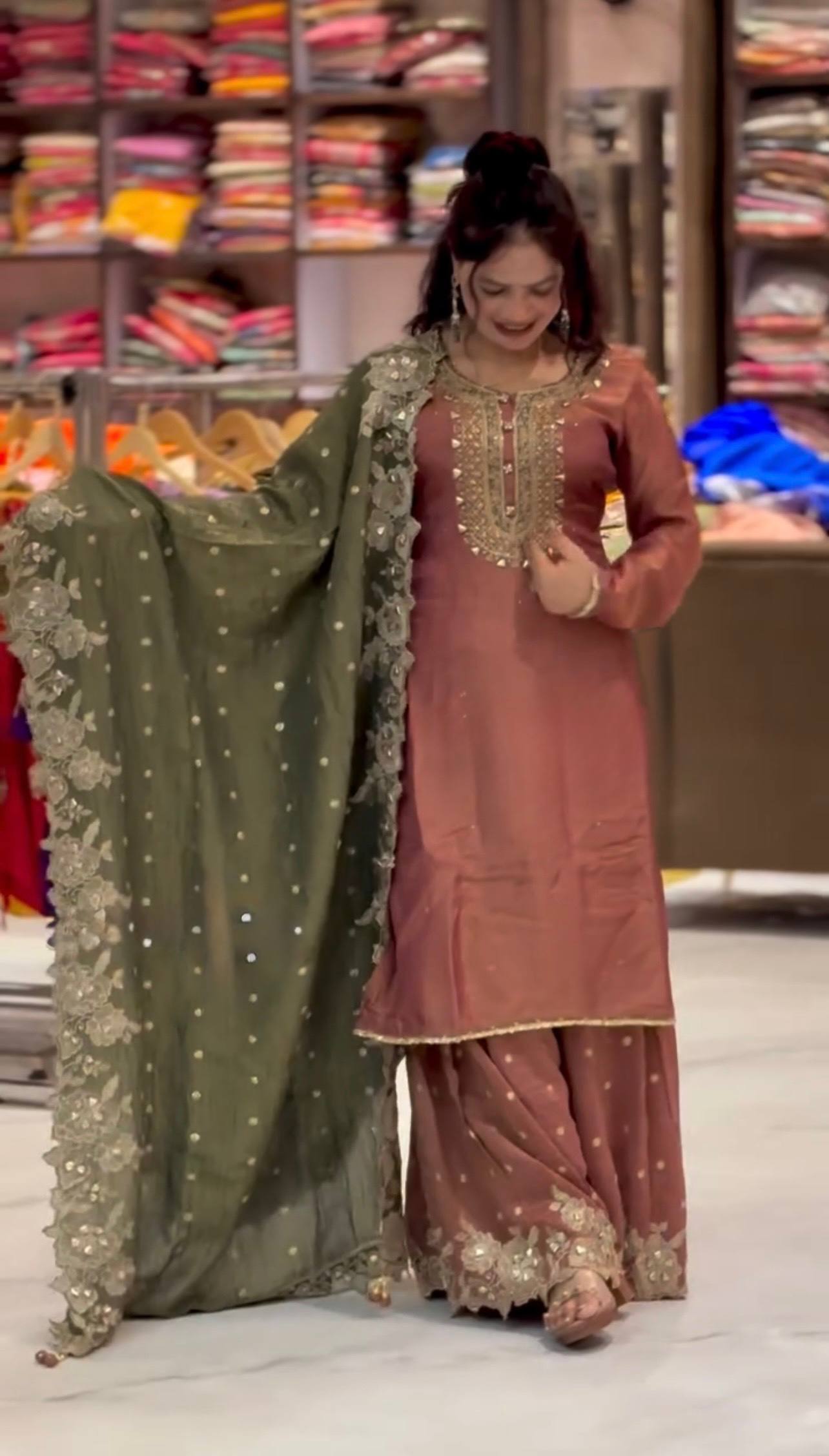 Ravira Sequence Glow Sharara Set