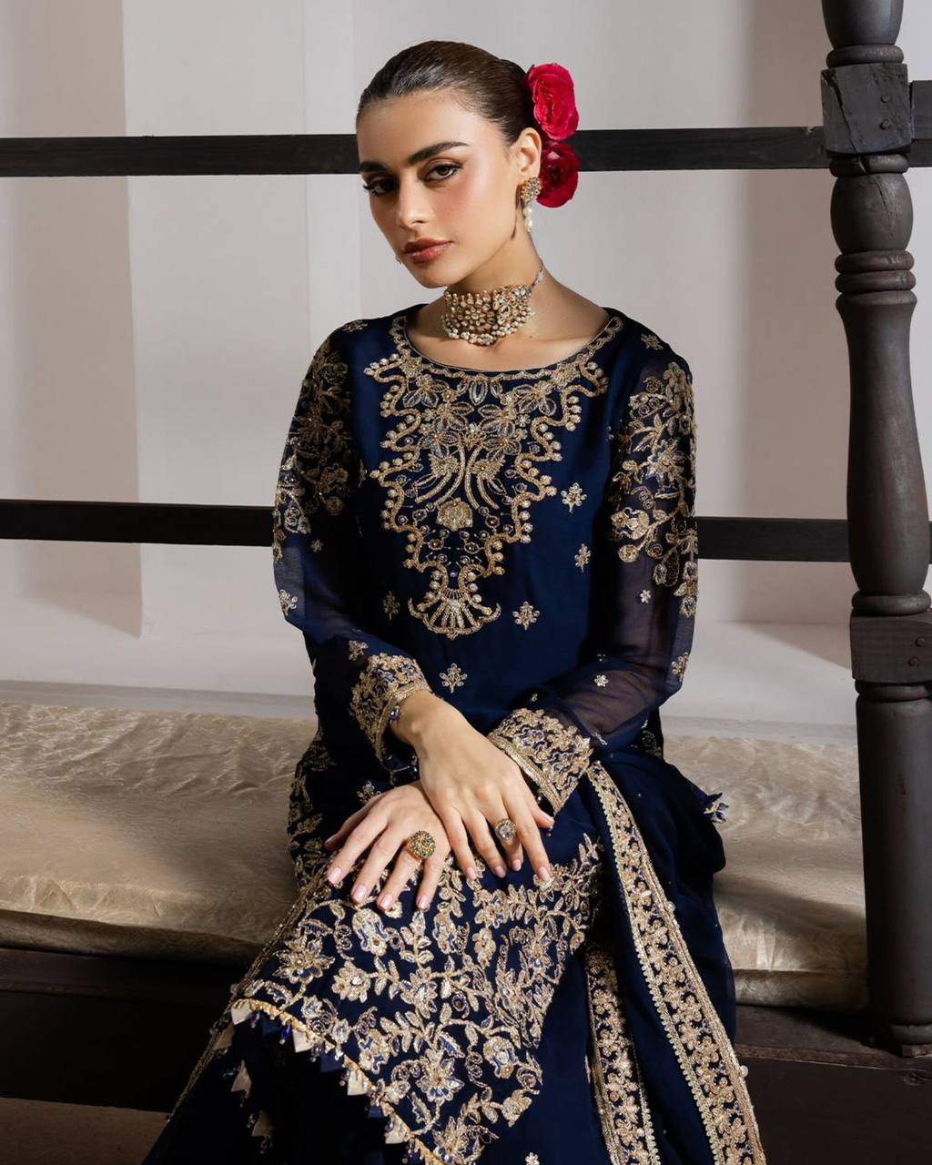 Zari Elegance Silk Palazzo Set