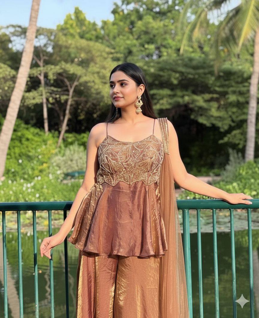 Aarohi Zimmy Glow Palazzo Set