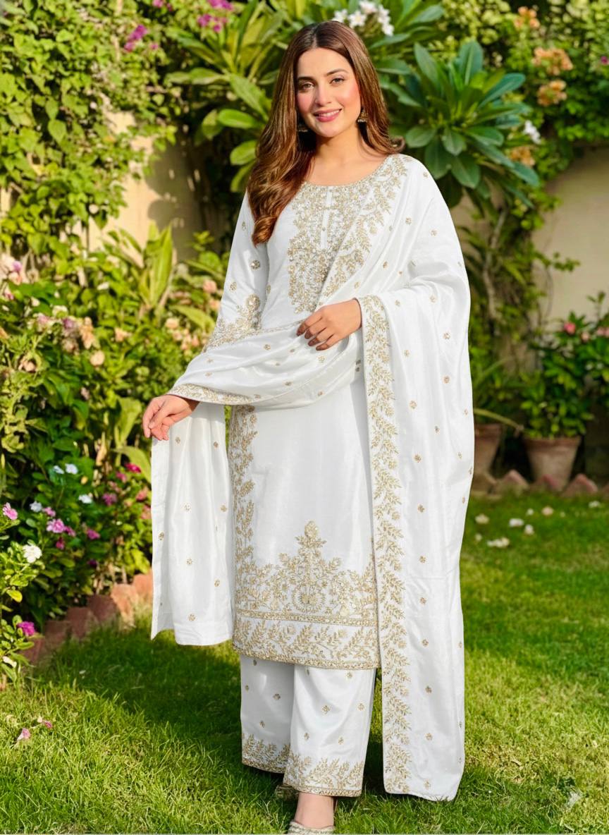 Zynera Gmy Silk Luxe Palazzo Set