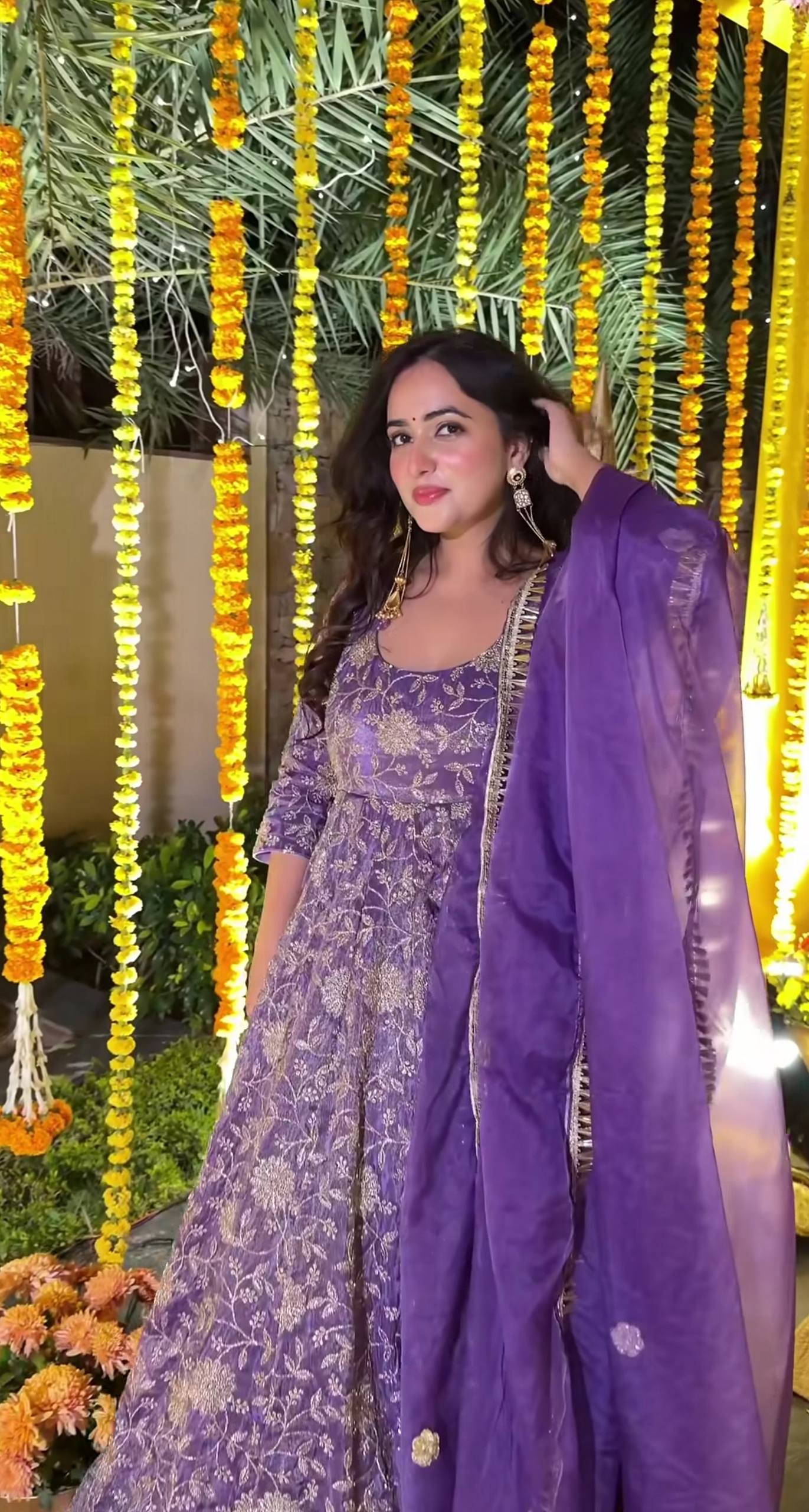 Aarziva Crunchy Silk Anarkali Set