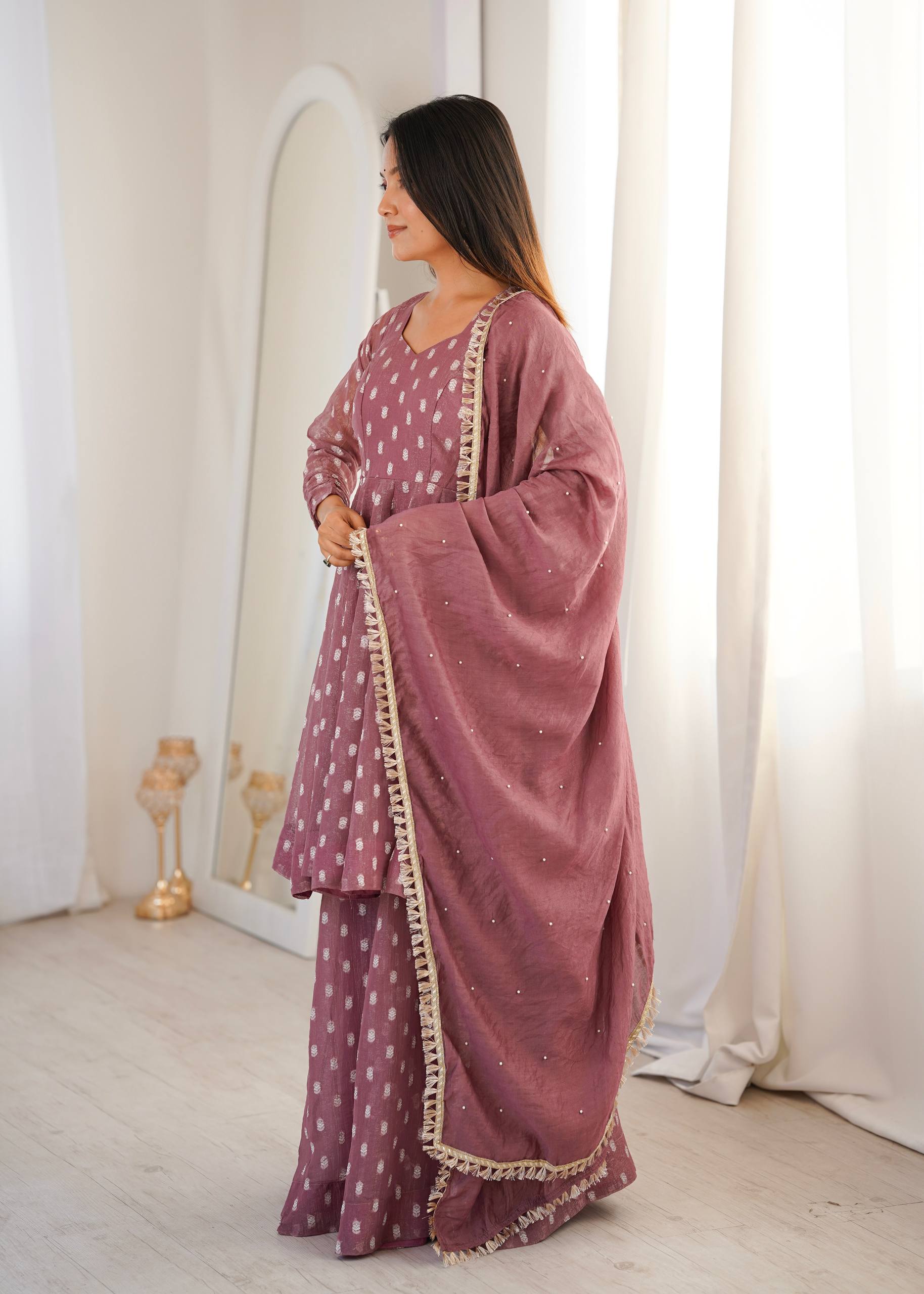Saanvi Crunchy Silk Sharara Set