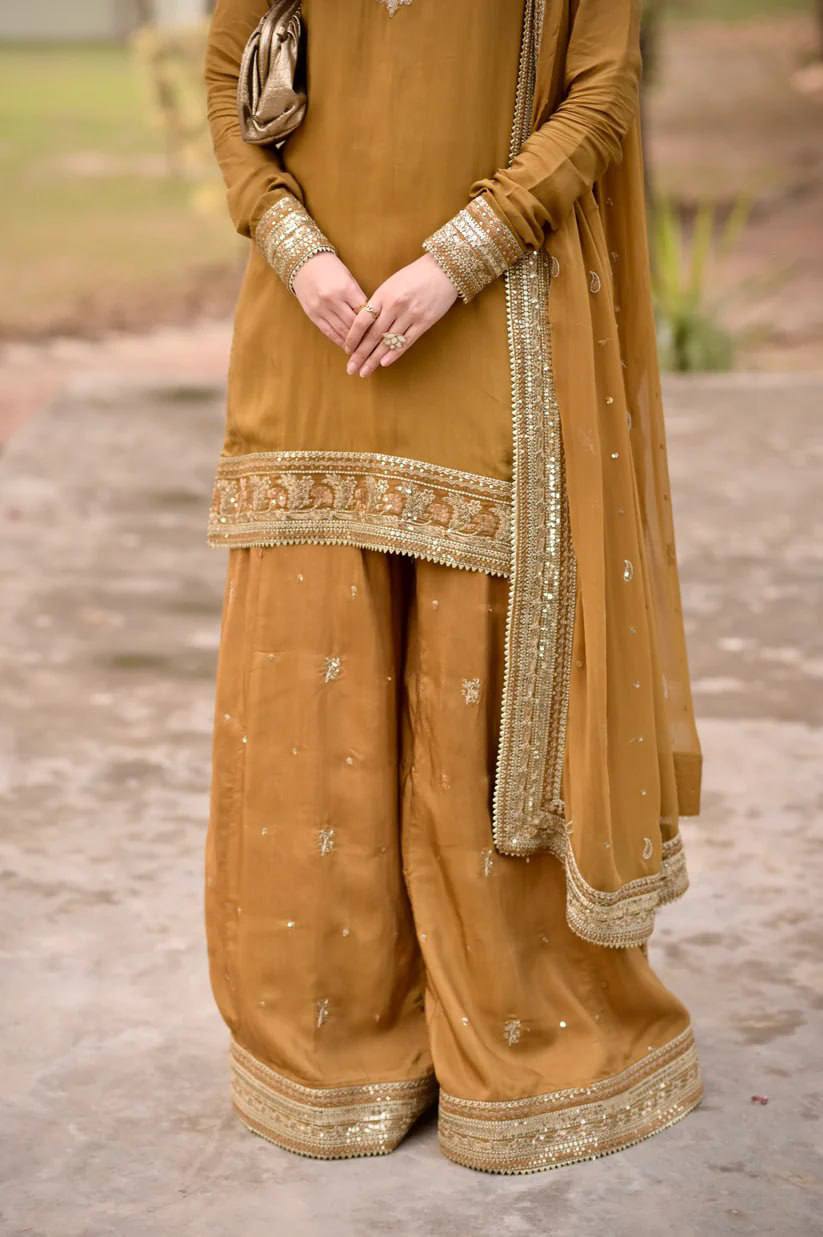 Aafiya Mul Chanderi Sequence Palazzo Set