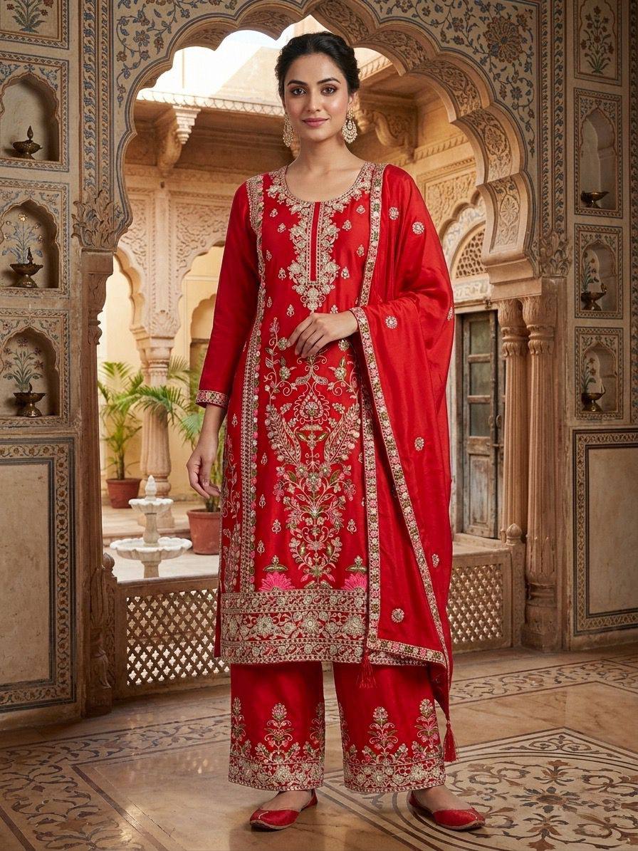 Nooraya Coding Sequence Chinnon Silk Palazzo Set