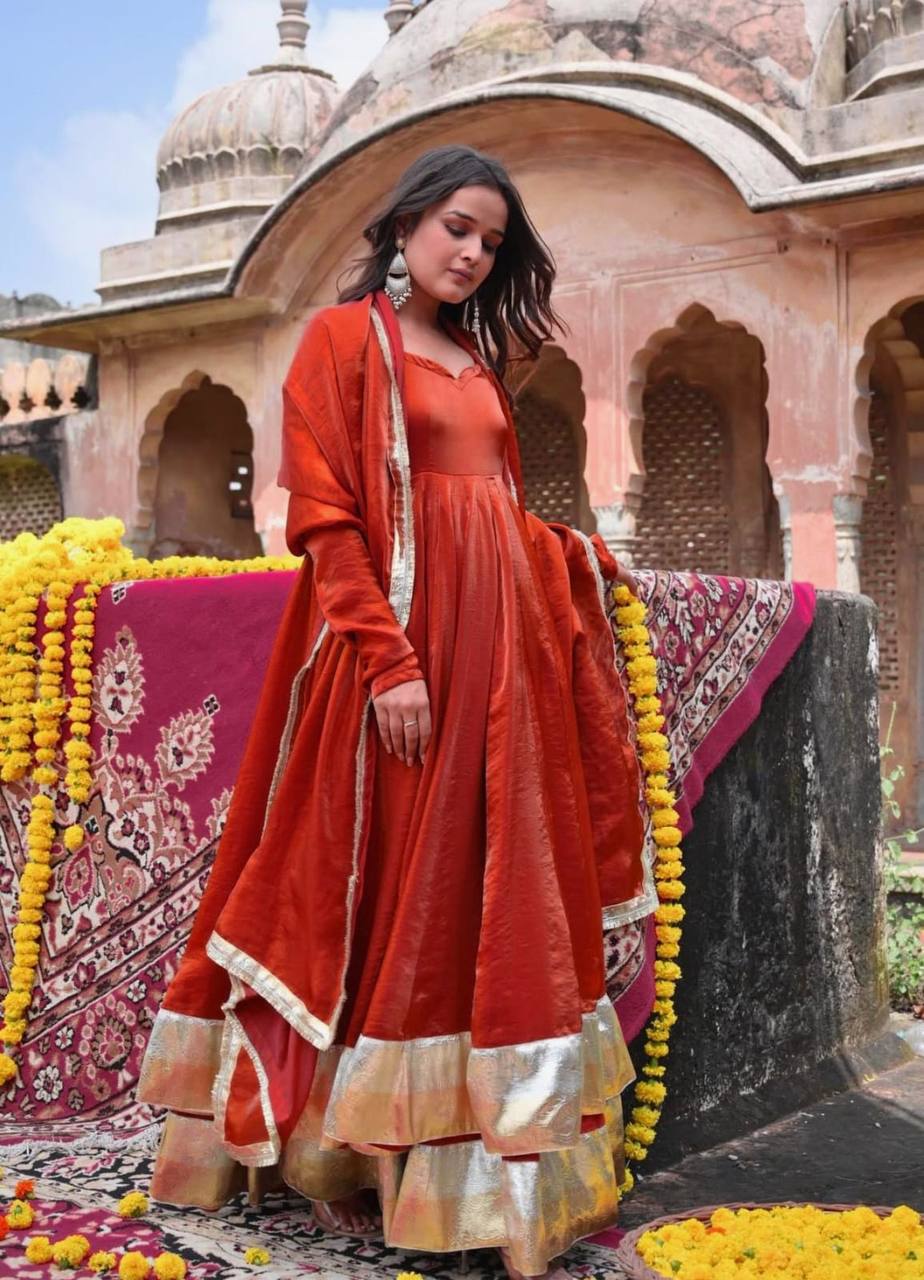 ZOYA RUSTIC ANARKALI SUIT SET